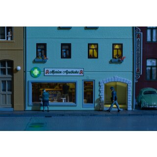 Auhagen  58107 LED-Beleuchtung Apothekenkreuz, grün  Spur H0