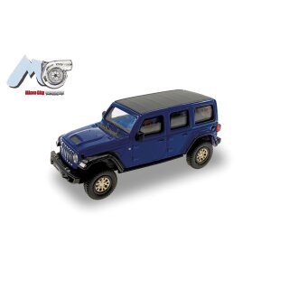 Herpa 87MC000013 MicroCity: Jeep Wrangler, blau (ab 2017) Maßstab 1:87