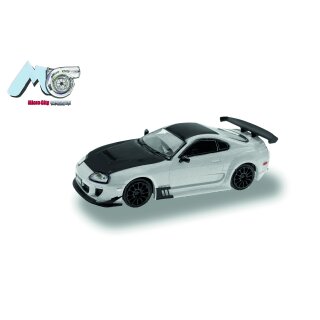 Herpa 87MC000017 MicroCity: Toyota Supra, silber (1993-2002) Maßstab 1:87