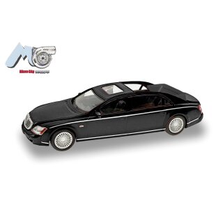 Herpa 87MC000033 MicroCity: Maybach 62S, schwarz (2002-2013) Maßstab 1:87