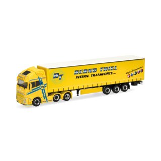 Herpa 319591 Volvo FH GL XL 2020 6x2 Gardinenplanen-Sattelzug, Bernd Thiel Transporte Maßstab 1:87