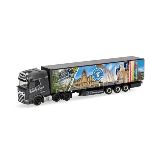 Herpa 319737 DAF XG+ (6x2) Gardinenplanen-Sattelzug, Bücheler Wuppertal  Maßstab 1:87