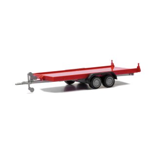 Herpa 052450-004 PKW-Transportanhänger 2achs, rot Maßstab 1:87