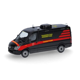 Herpa 098717 Mercedes-Benz Sprinter 13 Kasten FD, Gerätewagen Höhenrettung Tierrettung Essen e.V. Maßstab 1:87