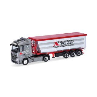 Herpa 319614 Mercedes-Benz Actros Streamspace Stahlmulden-Sattelzug Augustin Spedition Maßstab 1:87