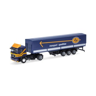 Herpa 319638 MAN F90 Planen-Sattelzug, ASG  (Schweden) Maßstab 1:87