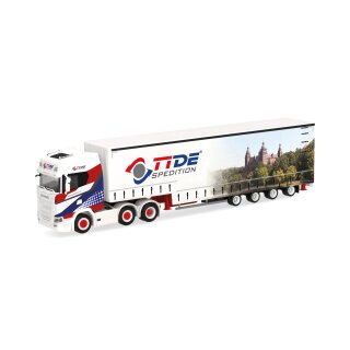 Herpa 319645 Scania CS 20 HD (6x2) Volumen-Sattelzug, TiDe Spedition Maßstab 1:87