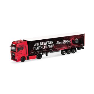 Herpa 319669 MAN TGX GX Gardinenplanen-Sattelzug, Hans Möller / Wir bewegen Deutschland  Maßstab 1:87