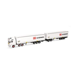 Herpa 319720 Scania CR 20 HD Kühlkoffer-Sattelzug mit zweitem Auflieger (Lang-LKW) DB Schenker (S) Maßstab 1:87