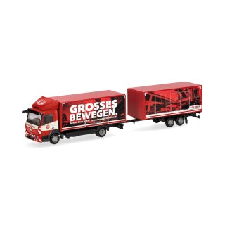 Herpa 319744 Mercedes-Benz Atego 13 Koffer-Hängerzug, Colonia Maßstab 1:87