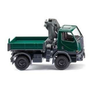 Wiking 036903 Unimog U 20 mit Ladekran - moosgrün Maßstab 1:87
