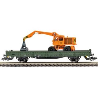 Busch 31516 Bauzugwagen mit Rungen Ks [3300] mit T-174, DR, Ep.IV Spur TT