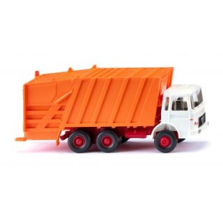 Wiking 063805  MAN Pressmüllwagen, weiß/kommunalorange Maßstab 1:87