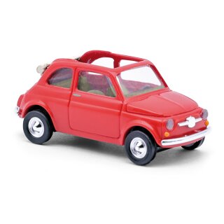 Busch 48782 Fiat 500 Cabriolimousine, rot, 1965  Maßstab 1:87