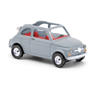 Busch 48780 Fiat 500 Cabriolimousine, grau, 1965  Maßstab 1:87