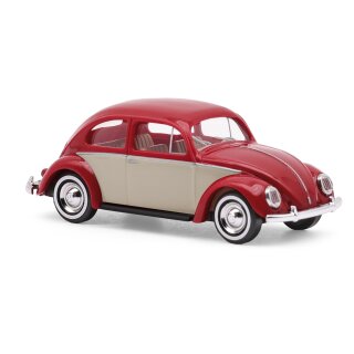 Busch 52968 VW Käfer Ovalfenster, zweifarbig, weinrot/beige Bj. 1955 Maßstab 1:87