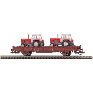 Busch 31514 Flachwagen Ks 3300 mit Rungen, mit 2 ZT 300, DR, Ep.IV Spur TT