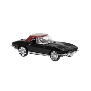 Brekina 18025 Chevrolet Corvette C2 Cabrio, schwarz geschlossen Maßstab: 1:87