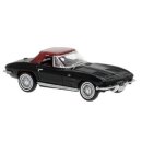 Brekina 18025 Chevrolet Corvette C2 Cabrio, schwarz...