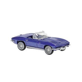 Brekina 18028 Chevrolet Corvette C2 Cabrio, blau met. offen Maßstab: 1:87