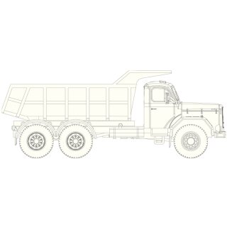 Brekina 10225 Sortiment zum Bau eines Magirus Jupiter Kipper, weiß, 1960 Maßstab: 1:87