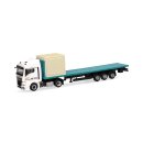 Herpa 320252 MAN TGX GM Flachbett-Sattelzug mit 10ft...