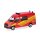 Herpa 098748 MAN TGE Halbbus Hochdach, Feuerwehr. Maßstab 1:87