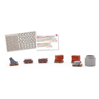 Busch 1847 Paletten-Set, Baustelle Spur H0