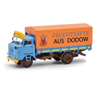 Busch 95303 IFA W50L SP (Speditionspritsche), Fruchtsäfte Dodow Maßstab 1:87