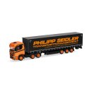 Herpa 320139 Scania CR 20 ND Gardinenplanen-Sattelzug,...