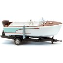 WIKING 009504 Motorboot auf Anhänger - Maßstab...