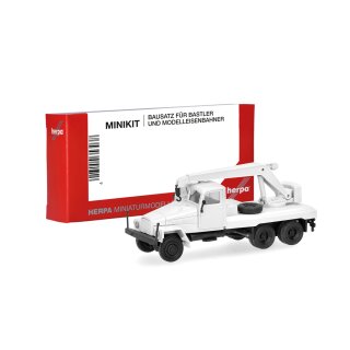 Herpa  014205 MiniKit:  IFA G5 Kran-LKW 3achs, weiß Maßstab 1:87