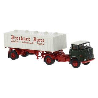 Brekina 71221 IFA W50 Biersattelzug, Dresdner Biere  Maßstab: 1:87