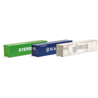 Herpa 066730-002 Container Set, Evergreen/Hanjin/gealtert  Maßstab: 1:120