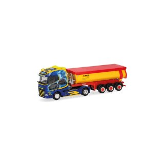 Herpa 321228 DAF XG Rundmulden-Sattelzug, Joker Trucks Maßstab 1:87