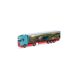 Herpa 321280  Scania CS 20 Hochdach Gardinenplanen-Sattelzug, Spedition Heuser/Faszination Loreley  Maßstab 1:87