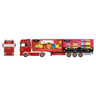 Herpa 943895 Scania CS 20 Hochdach Kühlkoffer-Sattelzug, Rüter/Yogi  Maßstab: 1:87