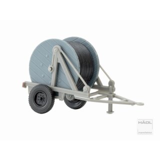 Hädl 125001-09 Kabeltrommelanhänger mit schwarzem Kabel, grau Spur TT