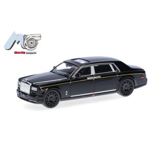 Herpa 87MC000063 MicroCity: Rolls Royce Phantom, schwarz Maßstab 1:87