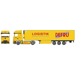 Herpa 961868 Mercedes-Benz eActros 600 ProCabin Gigaspace Kühlkoffer-Sattelzug, DEFRU  Maßstab 1:87