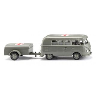 Wiking 032004 VW T1 Bus mit Anhänger, Krankenwagen  Maßstab 1:87