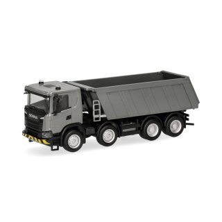 Herpa 321402 Scania XT 17 Kipp-LKW 4achs, grau-gelb Maßstab 1:87