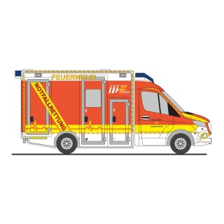 Rietze 76255 GSF RTW ´18 Rettungsdienst Lüdenscheid Maßstab 1:87