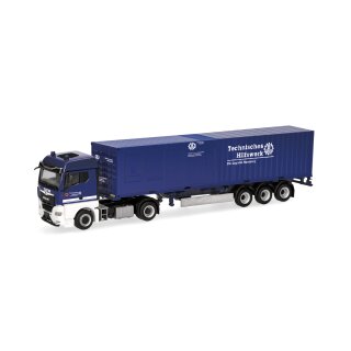 Herpa 321532 MAN TGX GM Container-Sattelzug, THW Hamburg  Maßstab 1:87