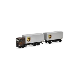 Herpa 321761 Iveco S-Way FD Wechselkoffer-Hängerzug, UPS  Maßstab 1:87