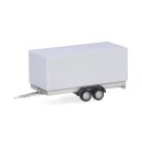 Herpa 052627-005 PKW-Planenanhänger 2achs,...
