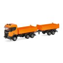 Herpa 321679 Scania CR ND XT Baukipper-Hängerzug,...