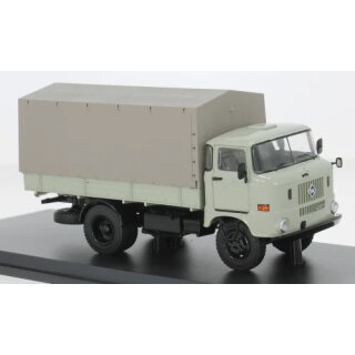 IXO SSM1465 IFA W50 L, grau, Pritsche/Plane Maßstab: 1:43