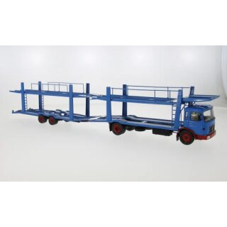IXO TRX034 MAN Autotransporter 1970 blau  Maßstab: 1:43