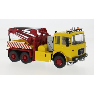 IXO TRU043A.22  MAN F8 26.281, Kranwagen gelb  Maßstab: 1:43